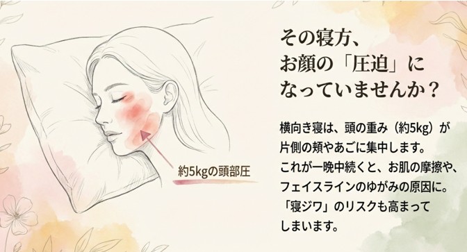横向き寝の負担のイメージ